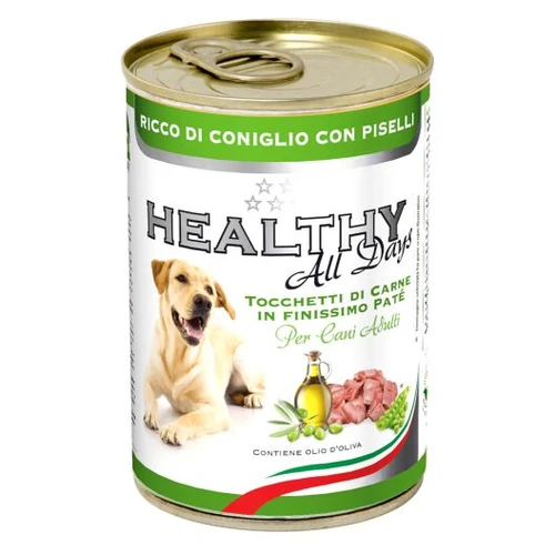 Healthy All Days Konzerv Paté Nyúl és Borsó 400 g, gluténmentes prémium konzerv