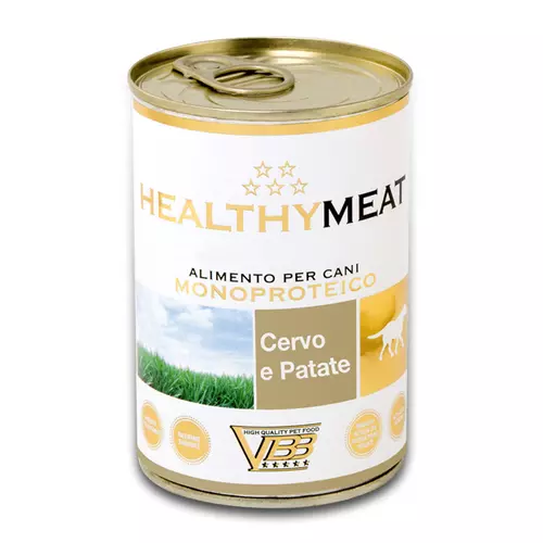HEALTHY MEAT SZARVAS 95% monoproteines paté, burgonyával, felnőtt kutyáknak, 400 G KONZERV