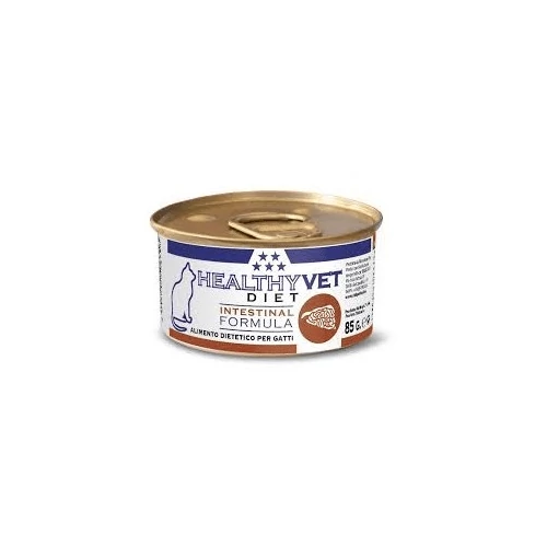 HEALTHY VET DIET CAT INTESTINAL - bélrendszer támogatására, felnőtt macskáknak, 85 g konzerv szuper prémium