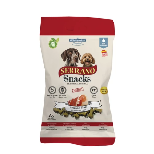 Serrano Snacks Kutyáknak Serrano Sonkával 100 g, gluténmentes szuper prémium jutalomfalatok