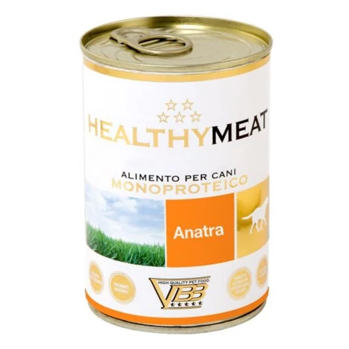 HEALTHY MEAT KACSA 97% monoproteines és gabonamentes paté, felnőtt kutyáknak, 400 g konzerv ultra prémium