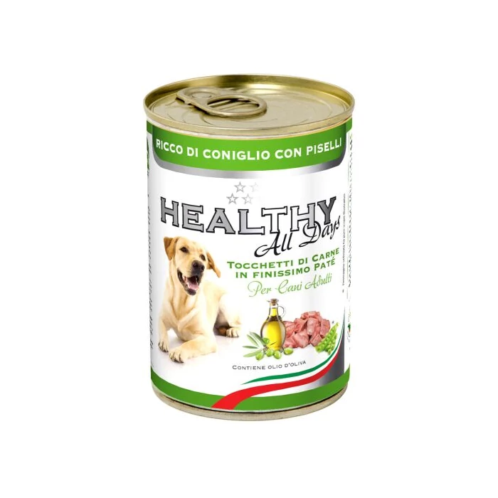 Healthy All Days Konzerv Paté Nyúl és Borsó 400 g, gluténmentes prémium konzerv
