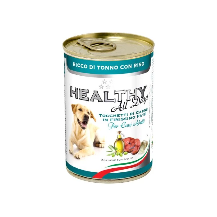 Healthy All Days Konzerv Paté Tonhal és Rizs 400 g, gluténmentes prémium konzerv