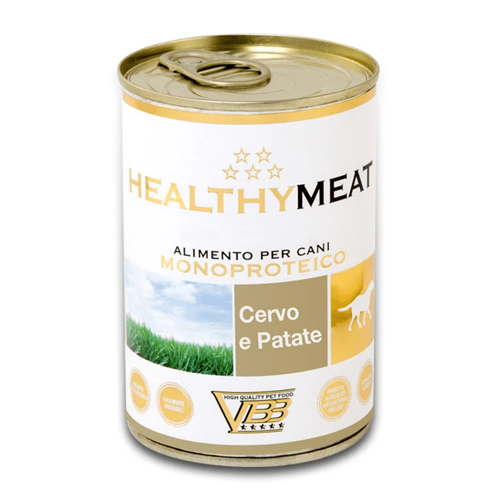 HEALTHY MEAT SZARVAS 95% monoproteines paté, burgonyával, felnőtt kutyáknak, 400 g konzerv