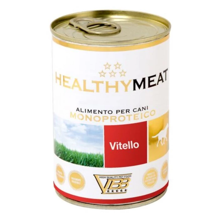 HEALTHY MEAT BORJÚ 95% monoproteines és gabonamentes paté, felnőtt kutyáknak, 400 g konzerv ultra prémium