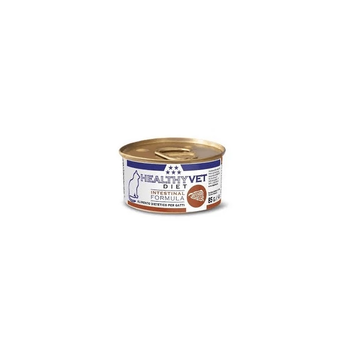  1+1 KARTON AKCIÓ - HELYEZZ 24 DB TERMÉKET A KOSÁRBA! HEALTHY VET DIET CAT INTESTINAL - bélrendszer támogatására, felnőtt macskáknak, 85 g konzerv