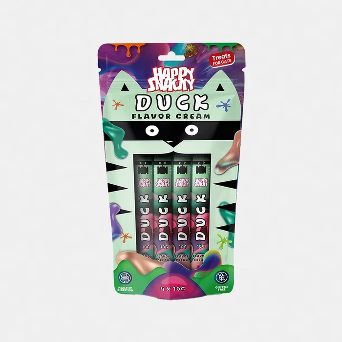 Happy Snacky Macska Kacsa Ízű Krém 4x10g