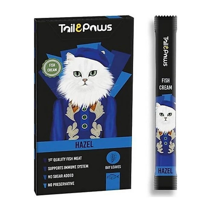 Tail & Paws Hazel Hal - Ízű Krém 40% hús és babérlevél 5x15g