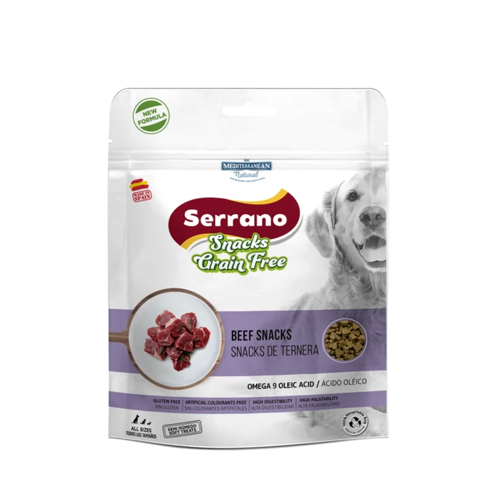 Serrano Snacks Gabonamentes Jutalomfalat Kutyáknak Marhahússal 150 g, szuper prémium