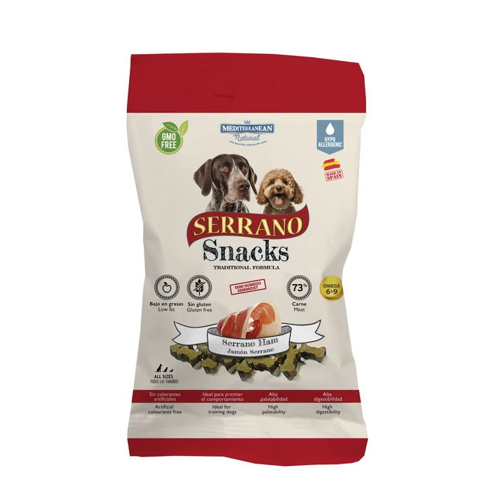 Serrano Snacks Kutyáknak Serrano Sonkával 100 g, gluténmentes szuper prémium jutalomfalatok