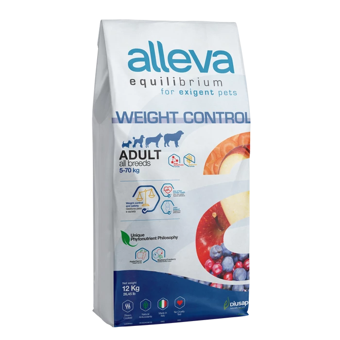 Alleva Equilibrium - Súlykontroll táp  Felnőtt kutyáknak - 12kg