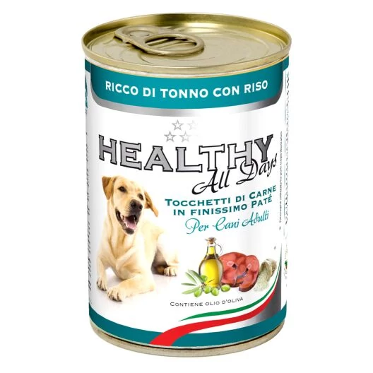 Healthy All Days Konzerv Paté Tonhal és Rizs 400 g, gluténmentes prémium konzerv