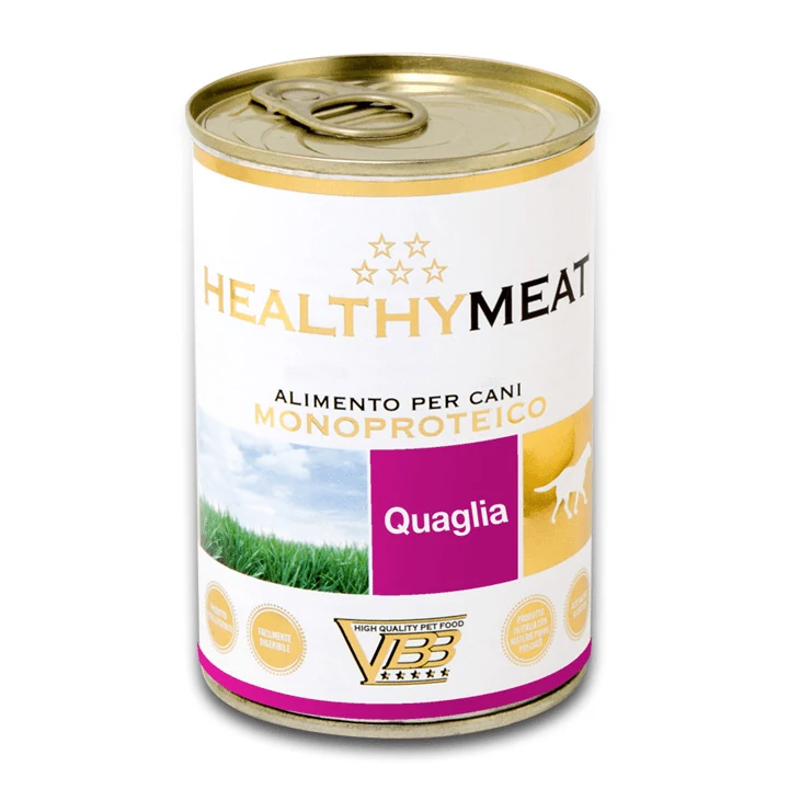 HEALTHY MEAT FÜRJ 95% monoproteines paté, felnőtt kutyáknak, 400 g konzerv