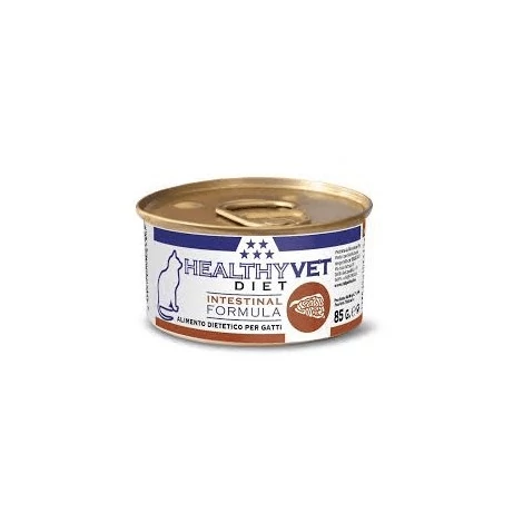  1+1 KARTON AKCIÓ - HELYEZZ 24 DB TERMÉKET A KOSÁRBA! HEALTHY VET DIET CAT INTESTINAL - bélrendszer támogatására, felnőtt macskáknak, 85 g konzerv