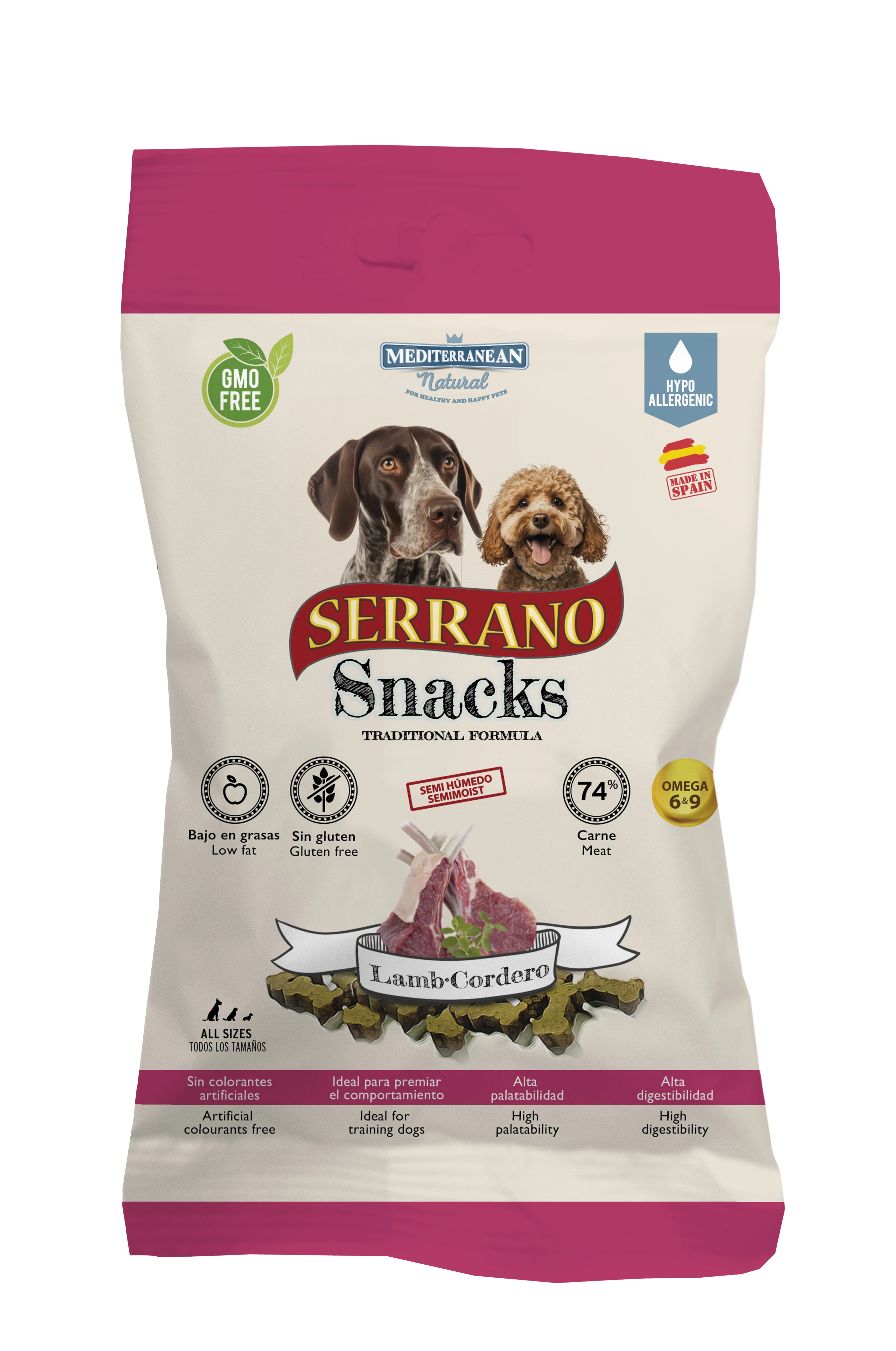 Serrano Snacks Kutyáknak Bárányhússal Hipoallergén 100 g