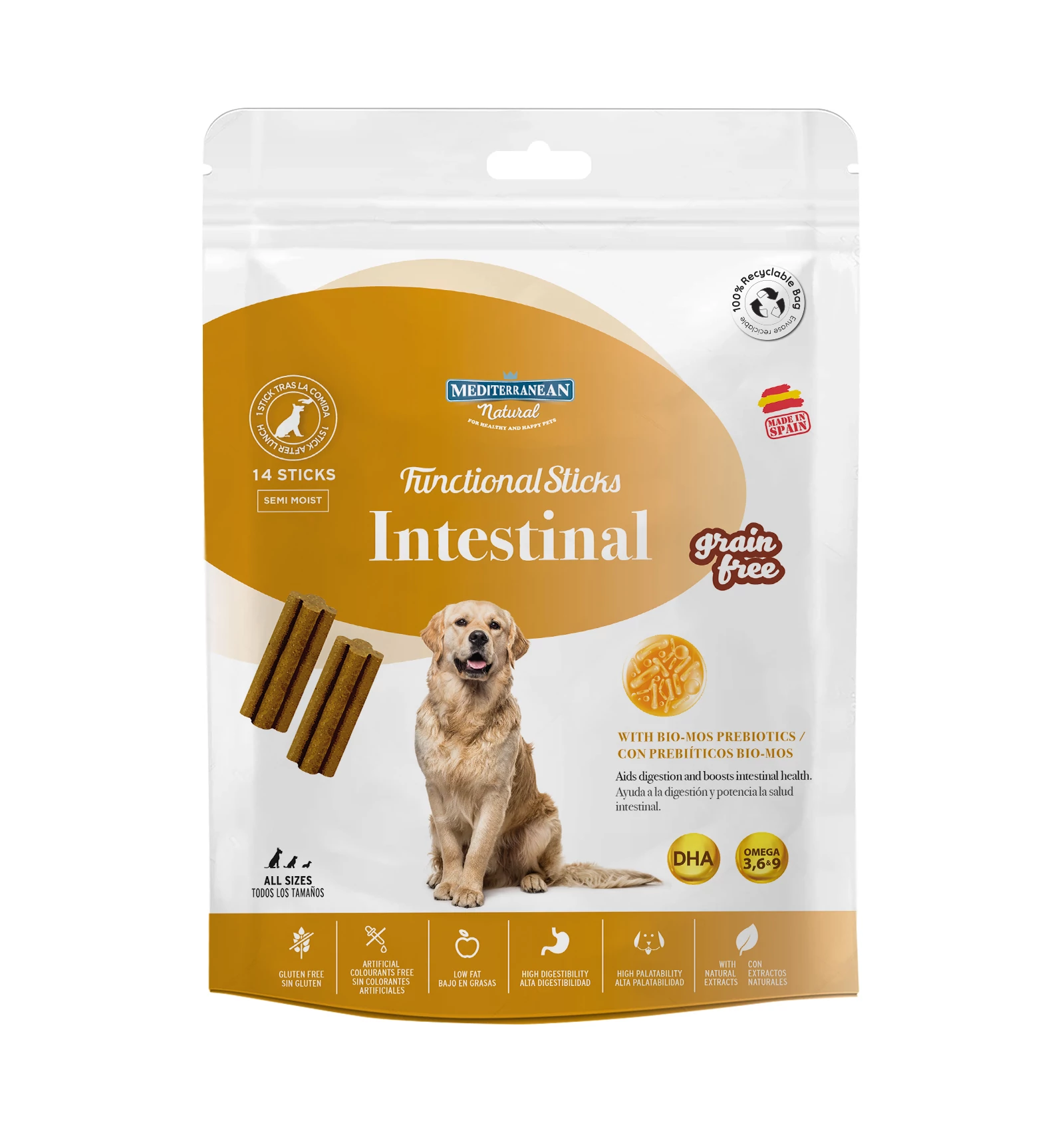 Funkcionális Jutalomfalatok - Intestinal A Bélrendszeri zavarok ellen prebiotikumokkal  110 g