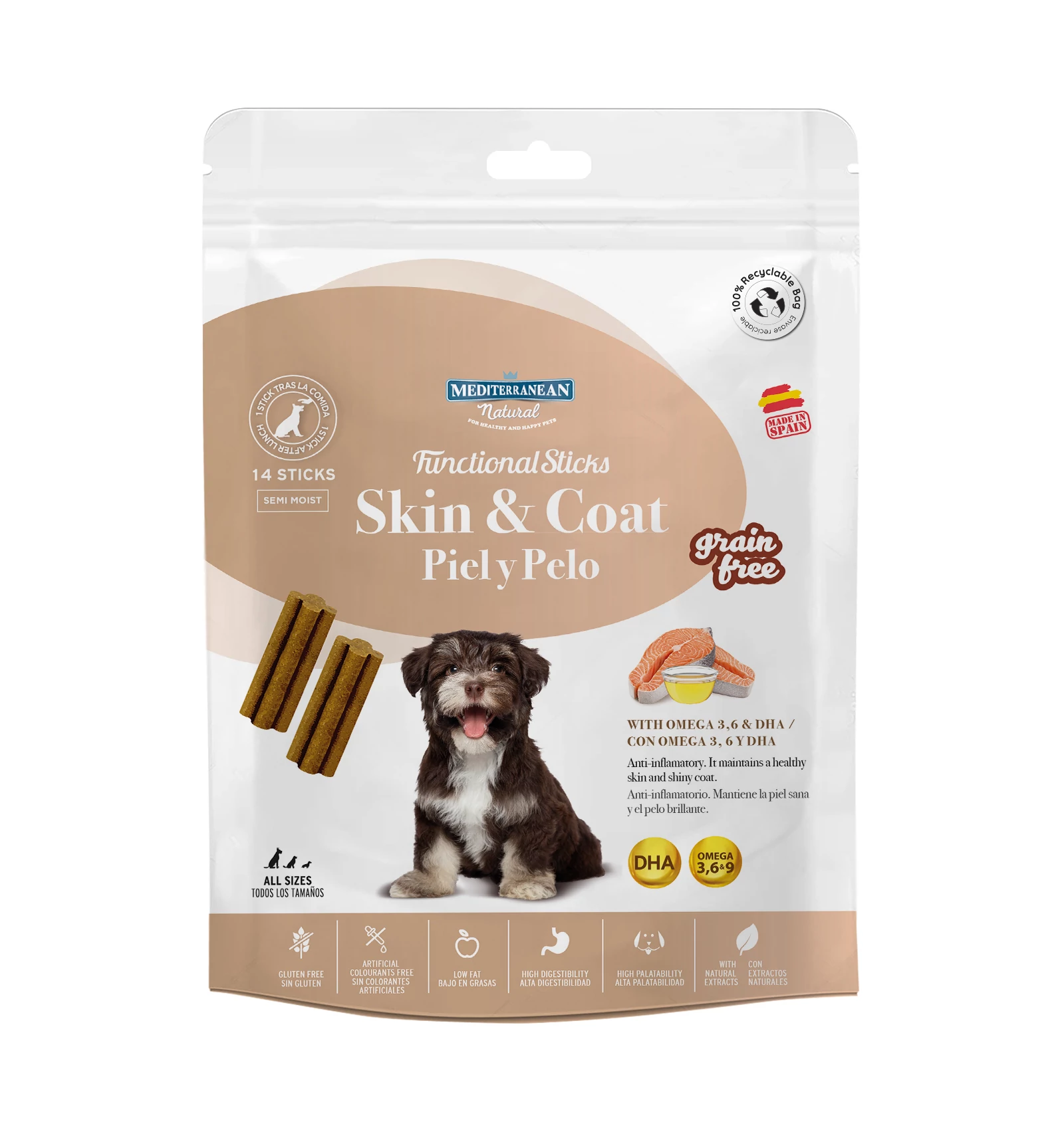 Funkcionális Jutalomfalatok - Skin&Coat A Bőr és Szőr Támogatására  110 g