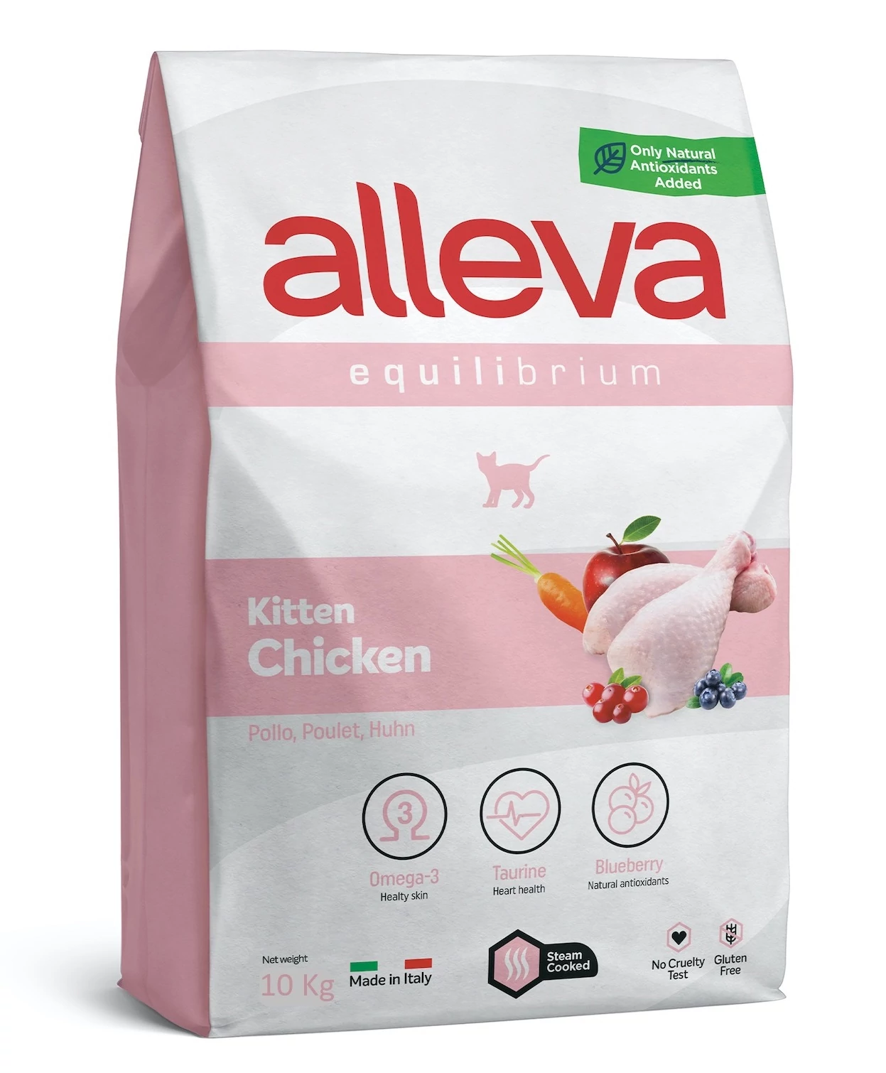 Alleva Equilibrium Kölyökmacskáknak Csirke 10 kg, gluténmentes