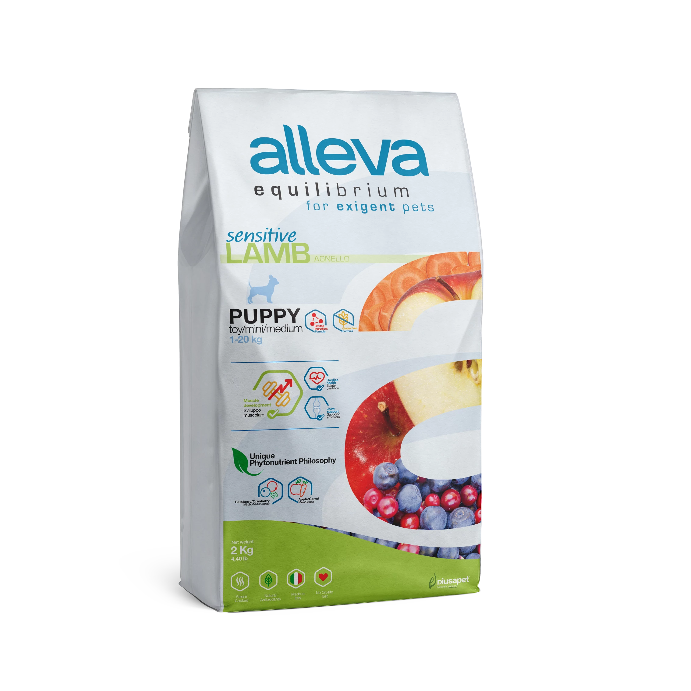 Alleva Equilibrium Mini / Medium Érzékeny Kölyökkutyáknak Bárány 2 kg, gluténmentes
